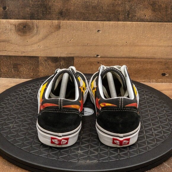 VANS OLD SKOOL FLAMES PRINT MENS ATHLETIC SHOES RETRO SNEAKERS LOW SIZE 10 - Picture 7 of 9